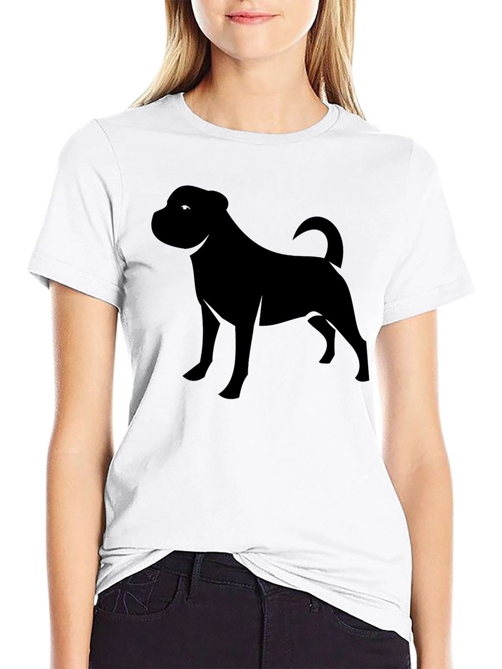 Black Dog Silhouette Graphic Tee