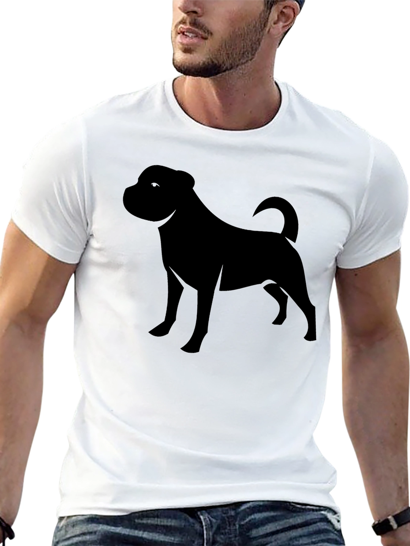 Black Dog Silhouette Graphic Tee