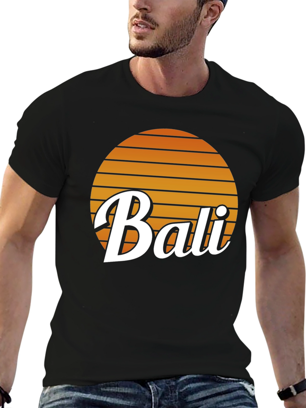 Bali Retro Sunset Graphic Tee
