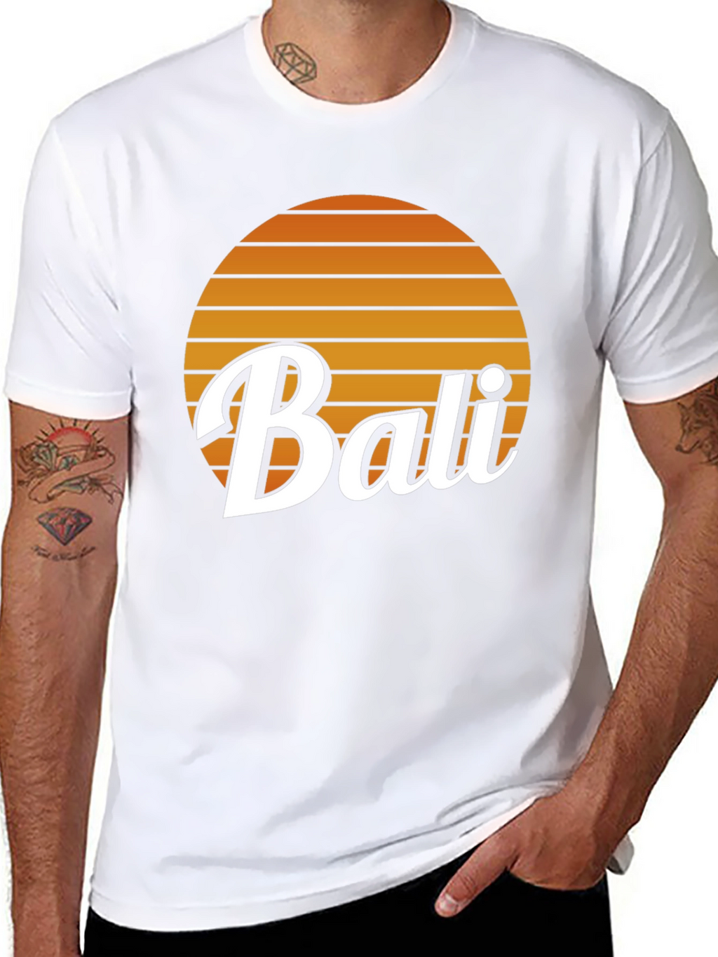 Bali Retro Sunset Graphic Tee