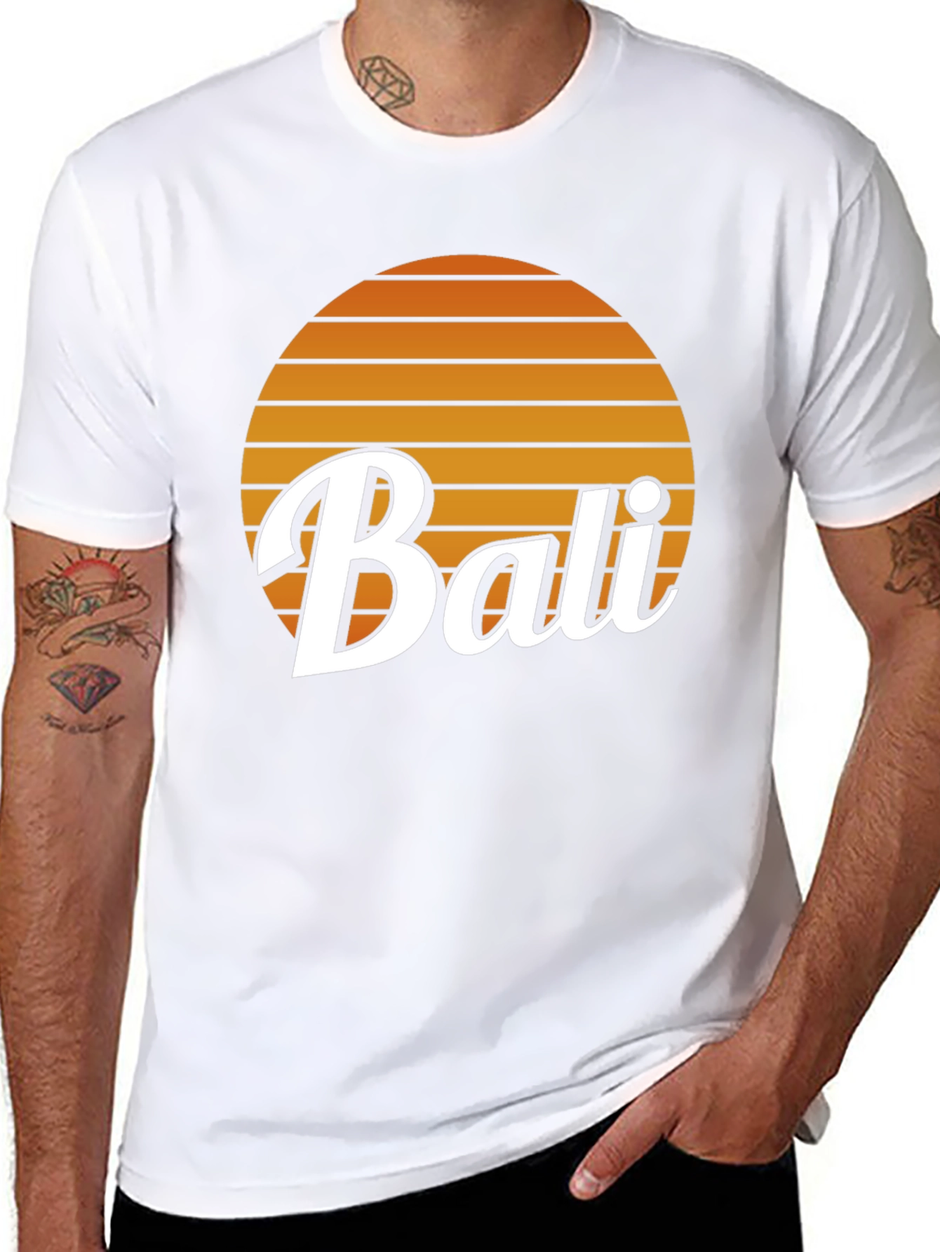 Bali Retro Sunset Graphic Tee
