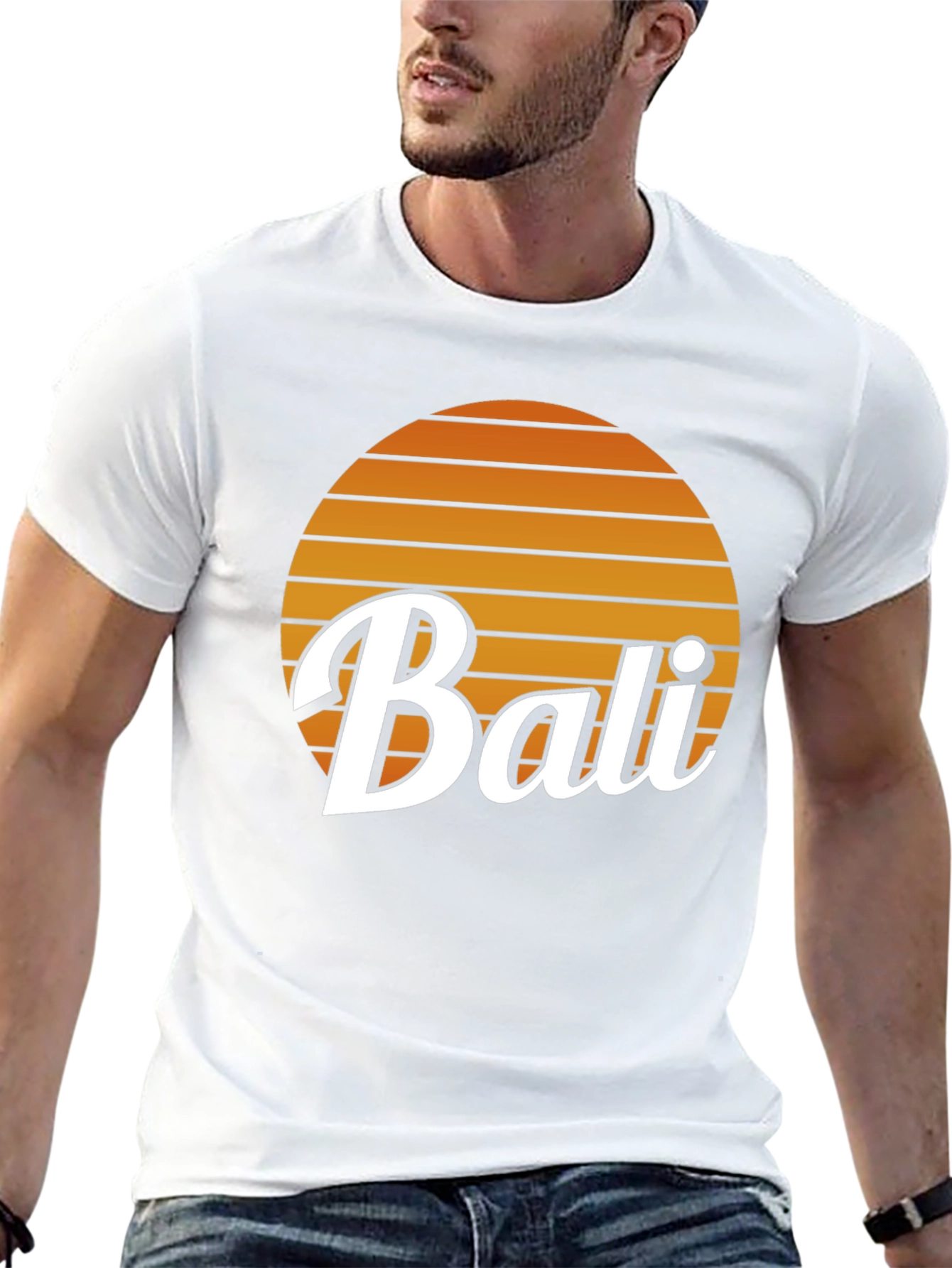 Bali Retro Sunset Graphic Tee