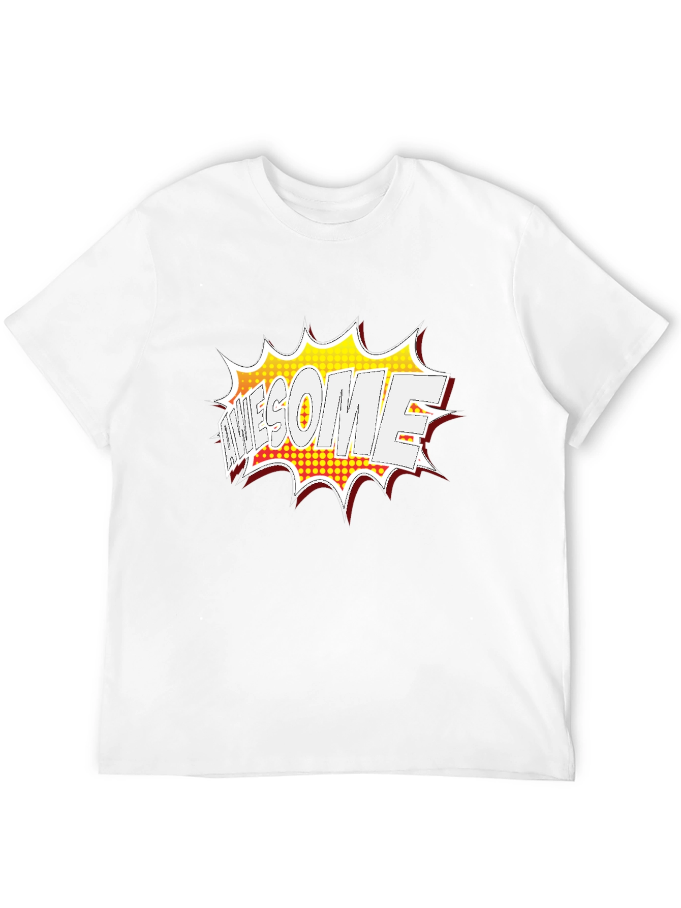 Awesome Comic Style Graphic Print Black T-Shirt