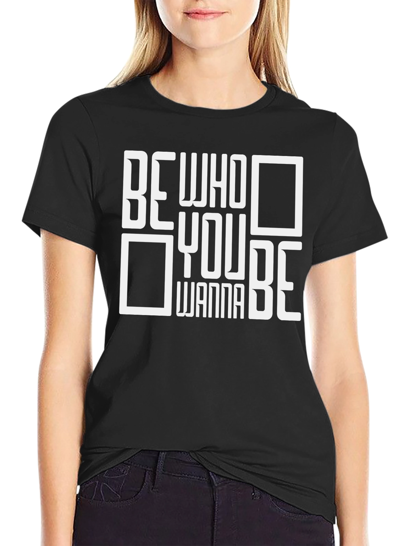 Be Who You Wanna Be Graphic Tee - Black