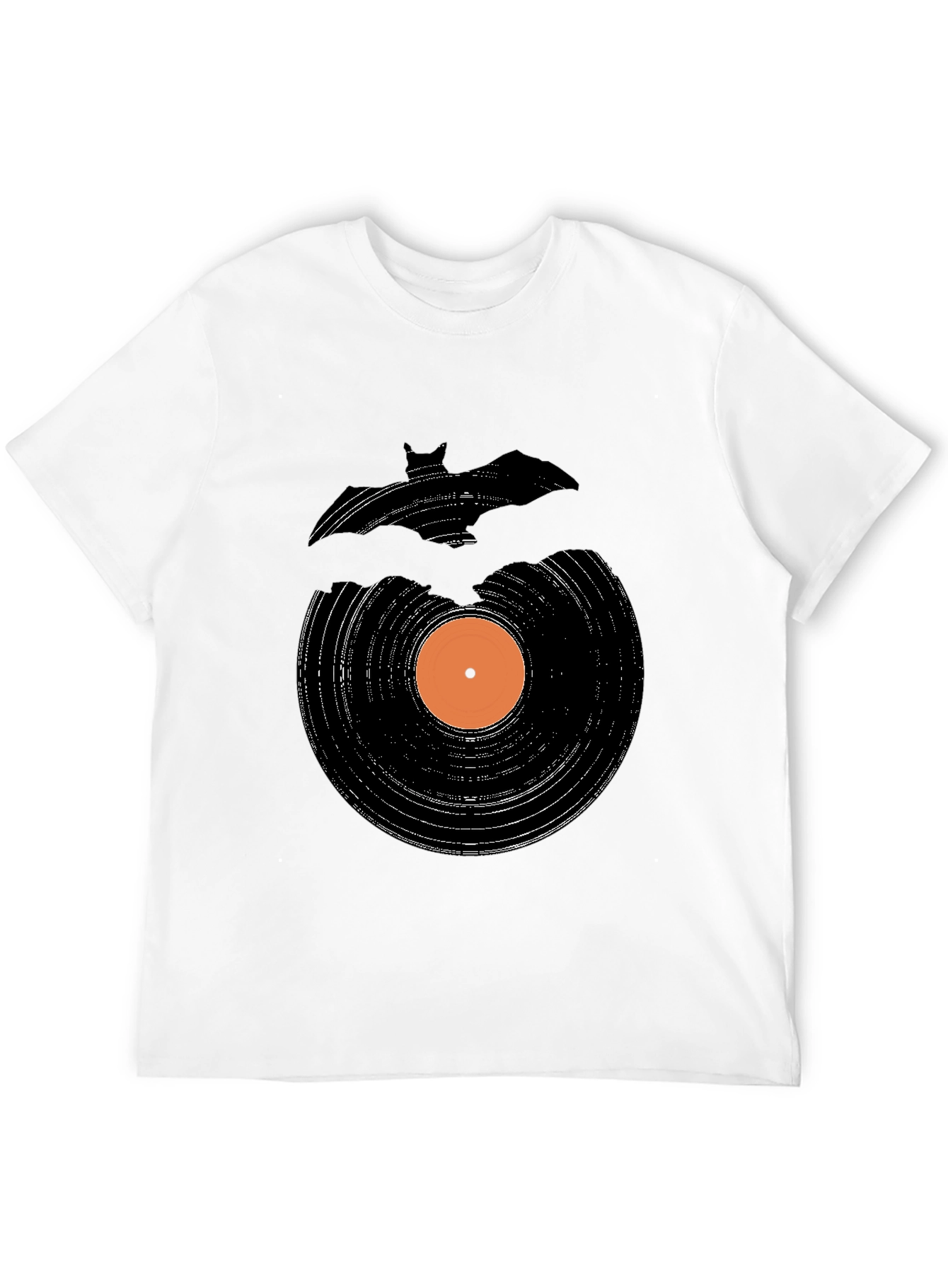 Bat Record Graphic Tee - Black