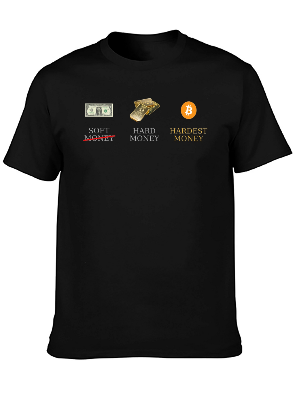 Bitcoin Hardest Money Graphic Tee