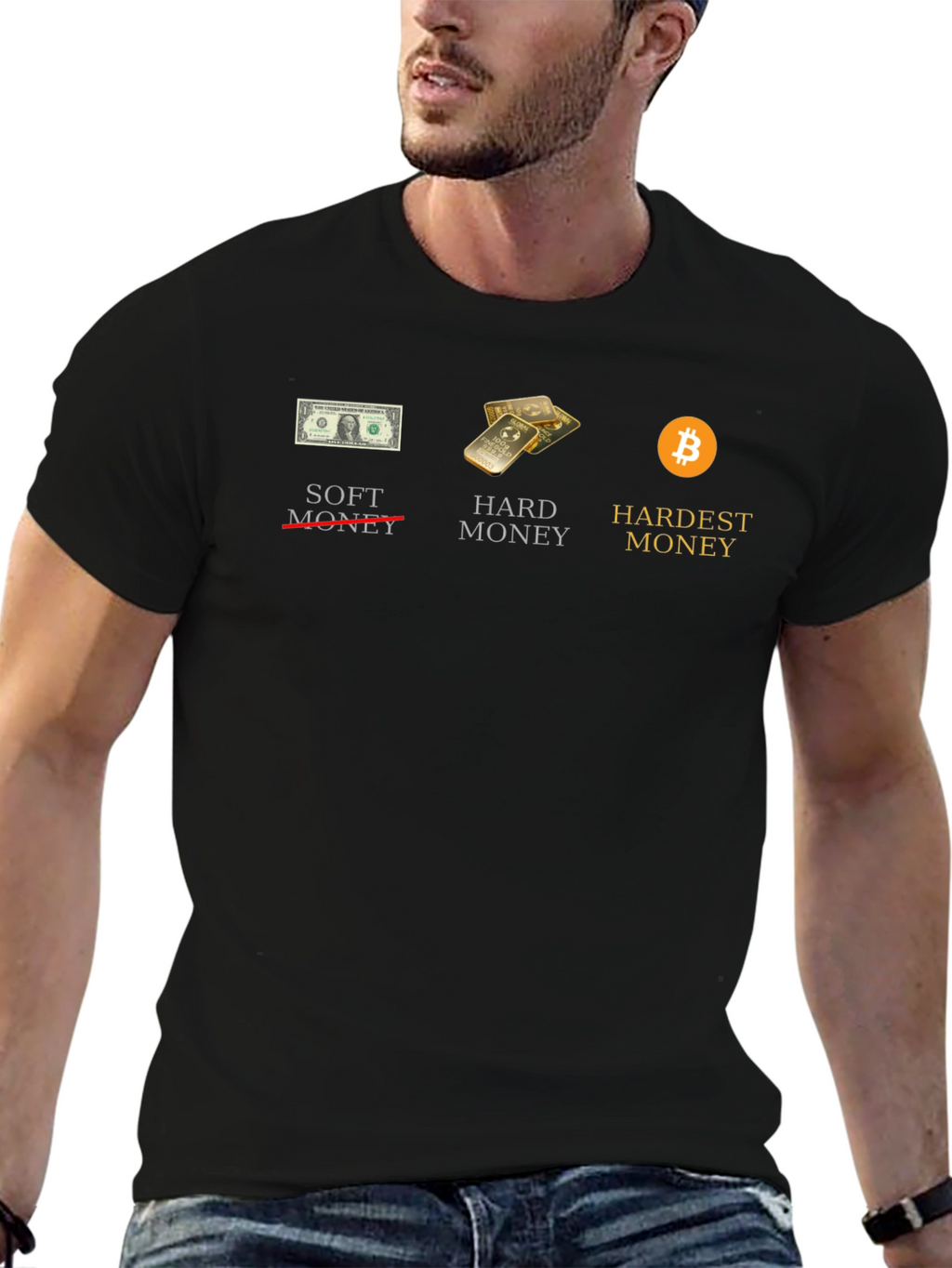 Bitcoin Hardest Money Graphic Tee