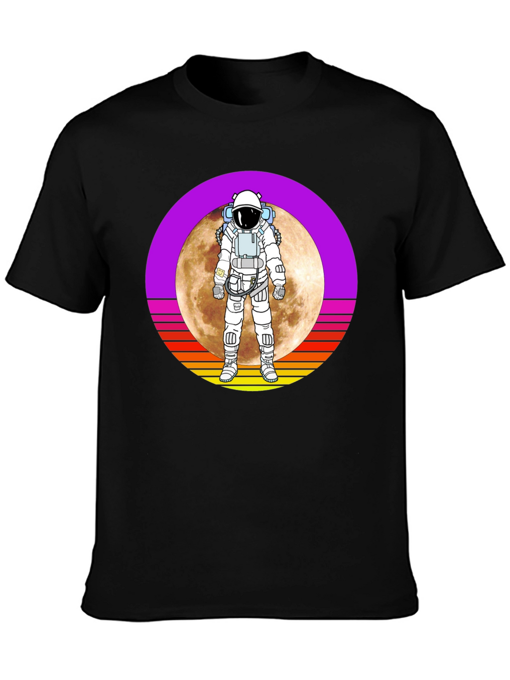Astronaut Moon Retro Graphic T-Shirt