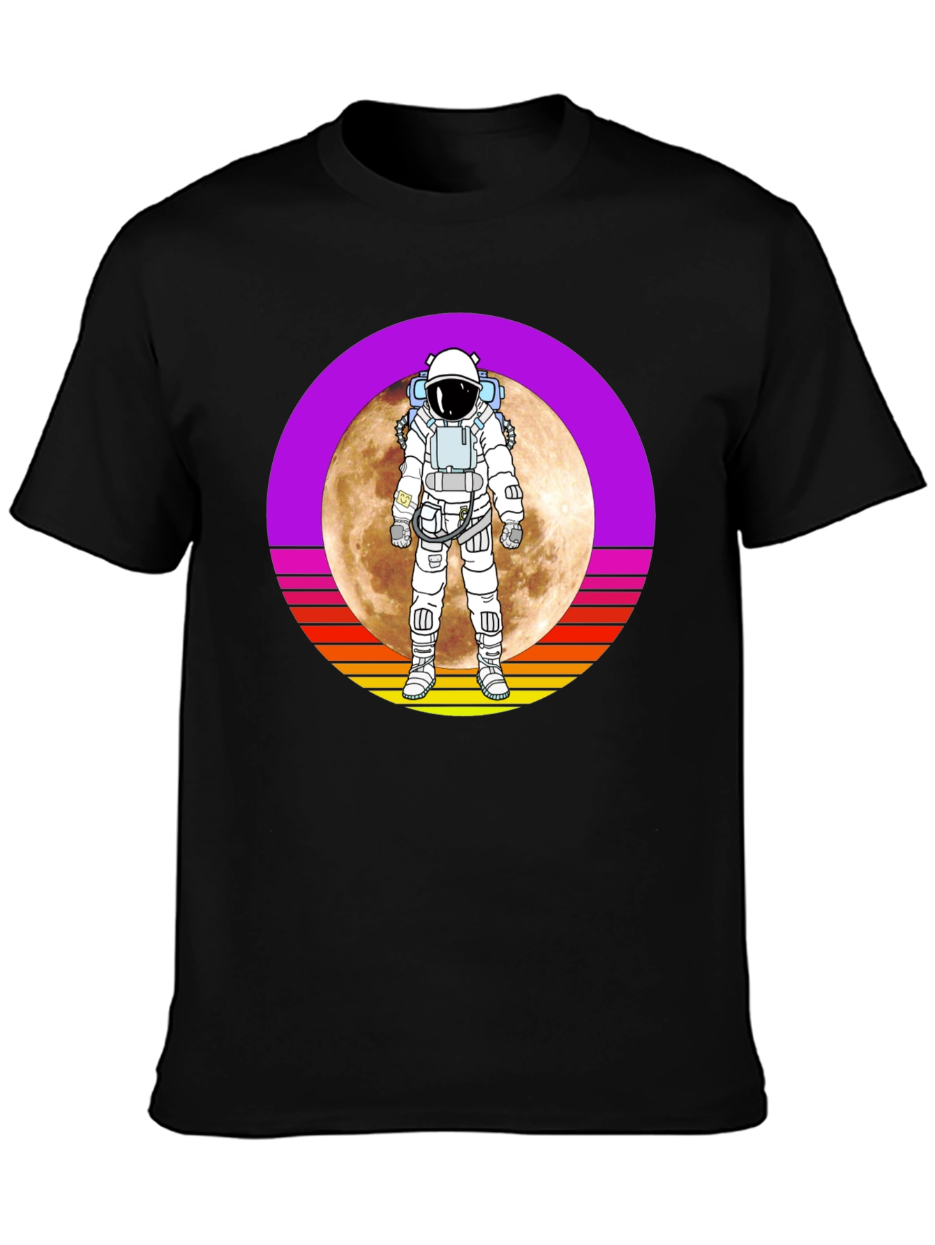 Astronaut Moon Retro Graphic T-Shirt