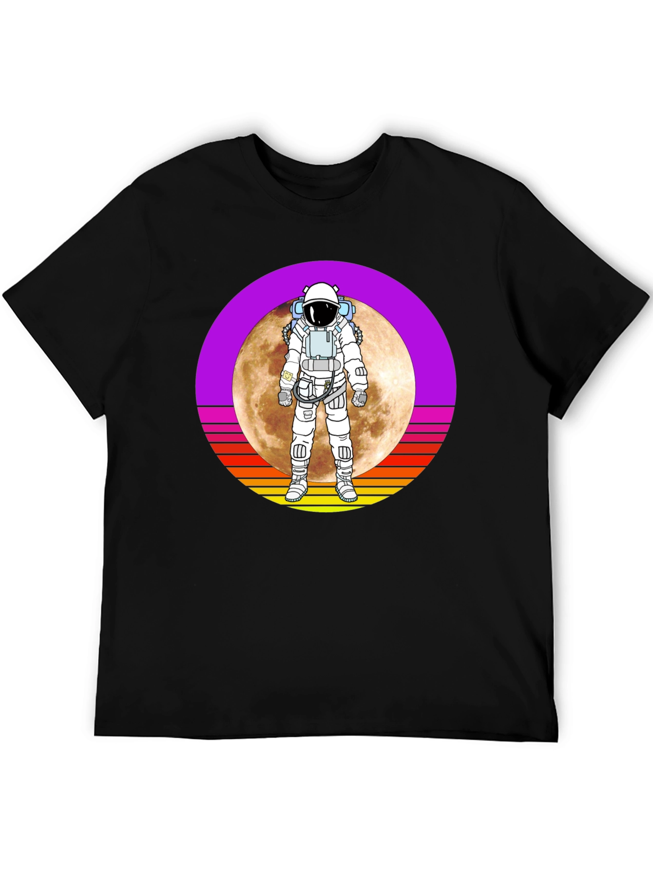 Astronaut Moon Retro Graphic T-Shirt