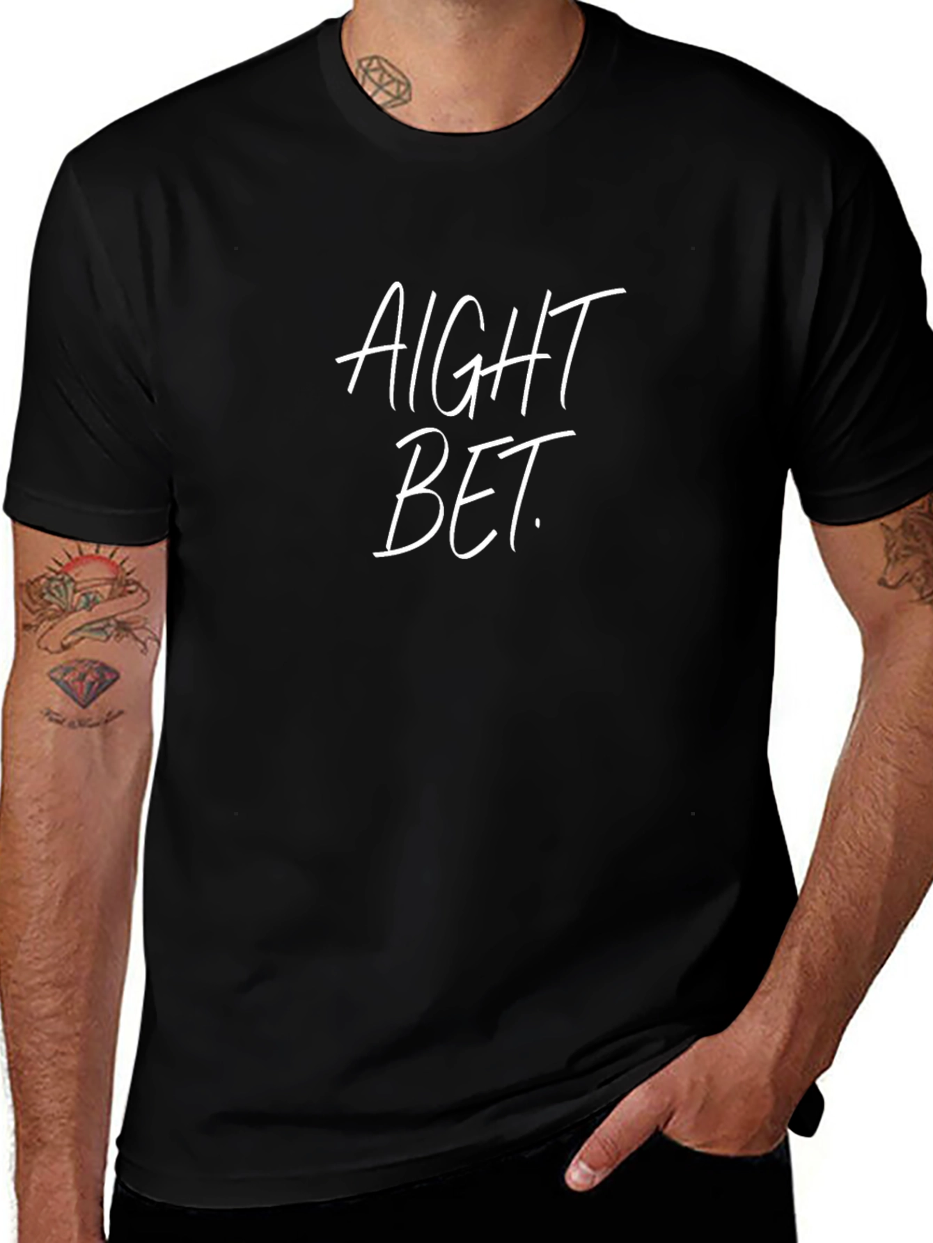 Aight Bet Black Graphic Tee
