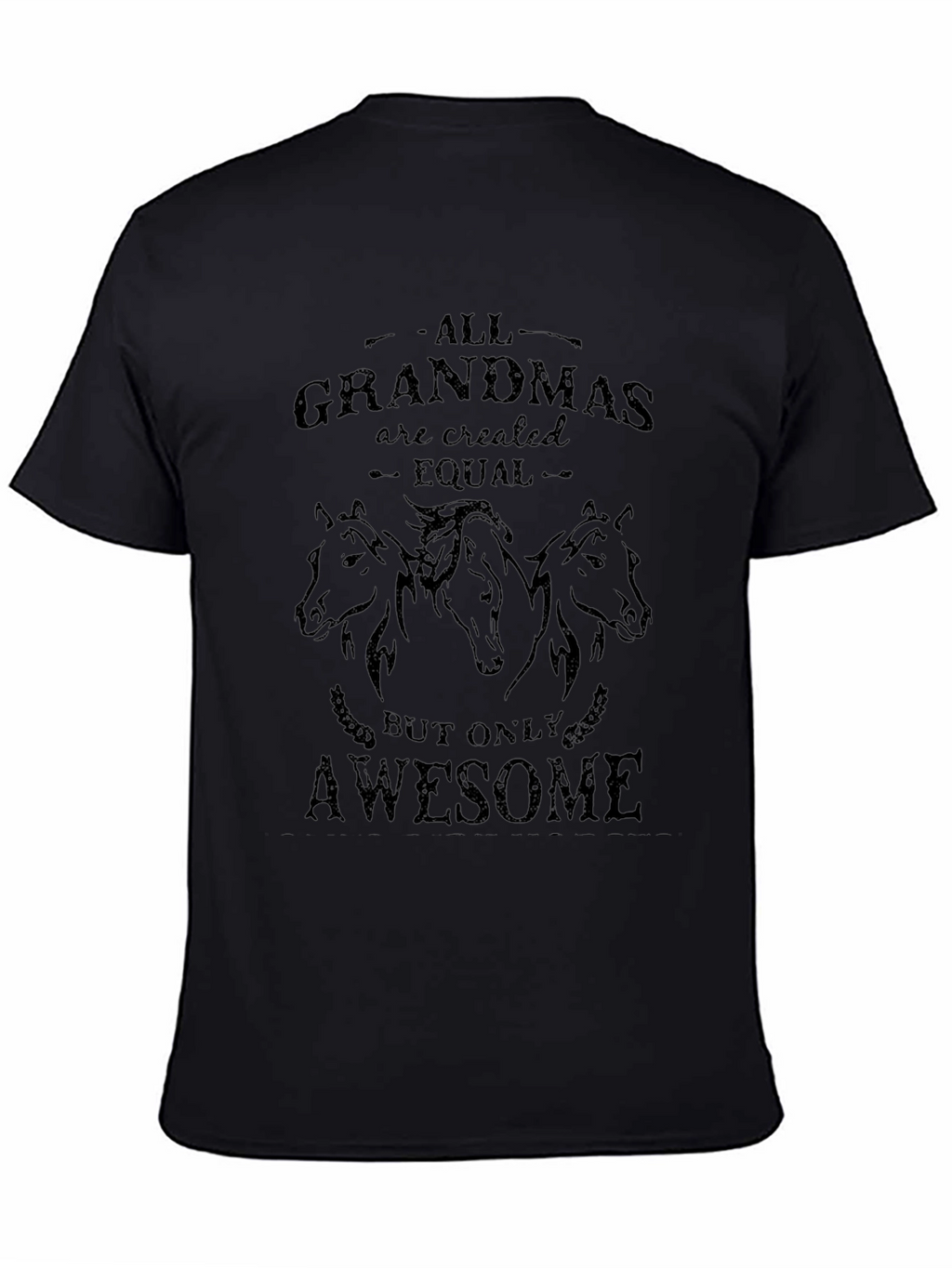 Awesome Grandmas Black Horse T-Shirt