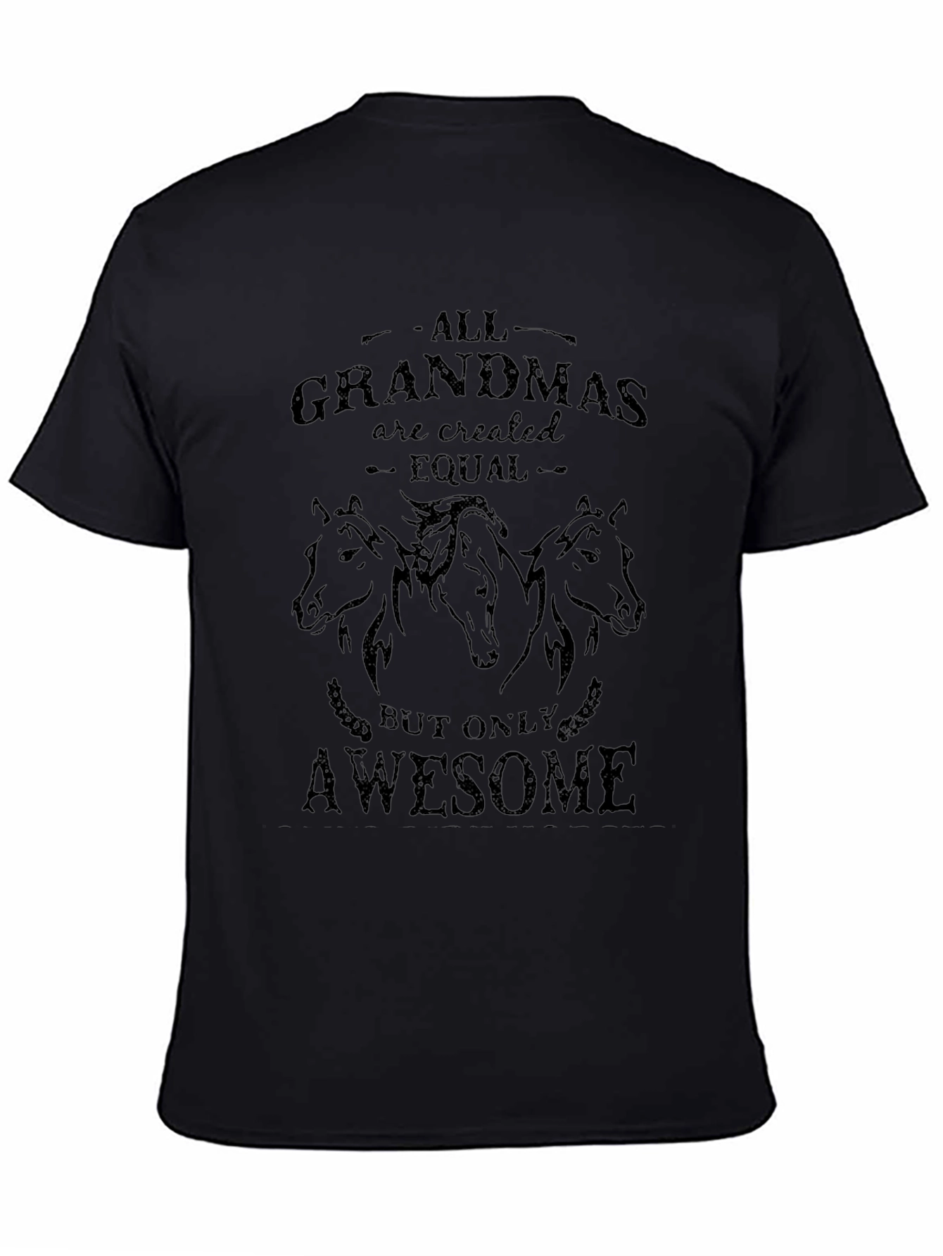 Awesome Grandmas Black Horse T-Shirt