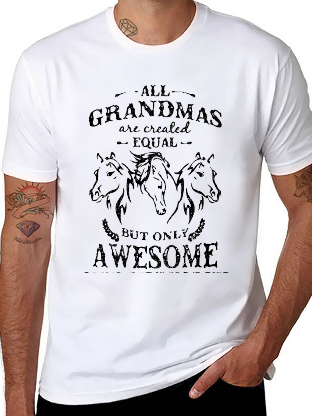 Awesome Grandmas Black Horse T-Shirt