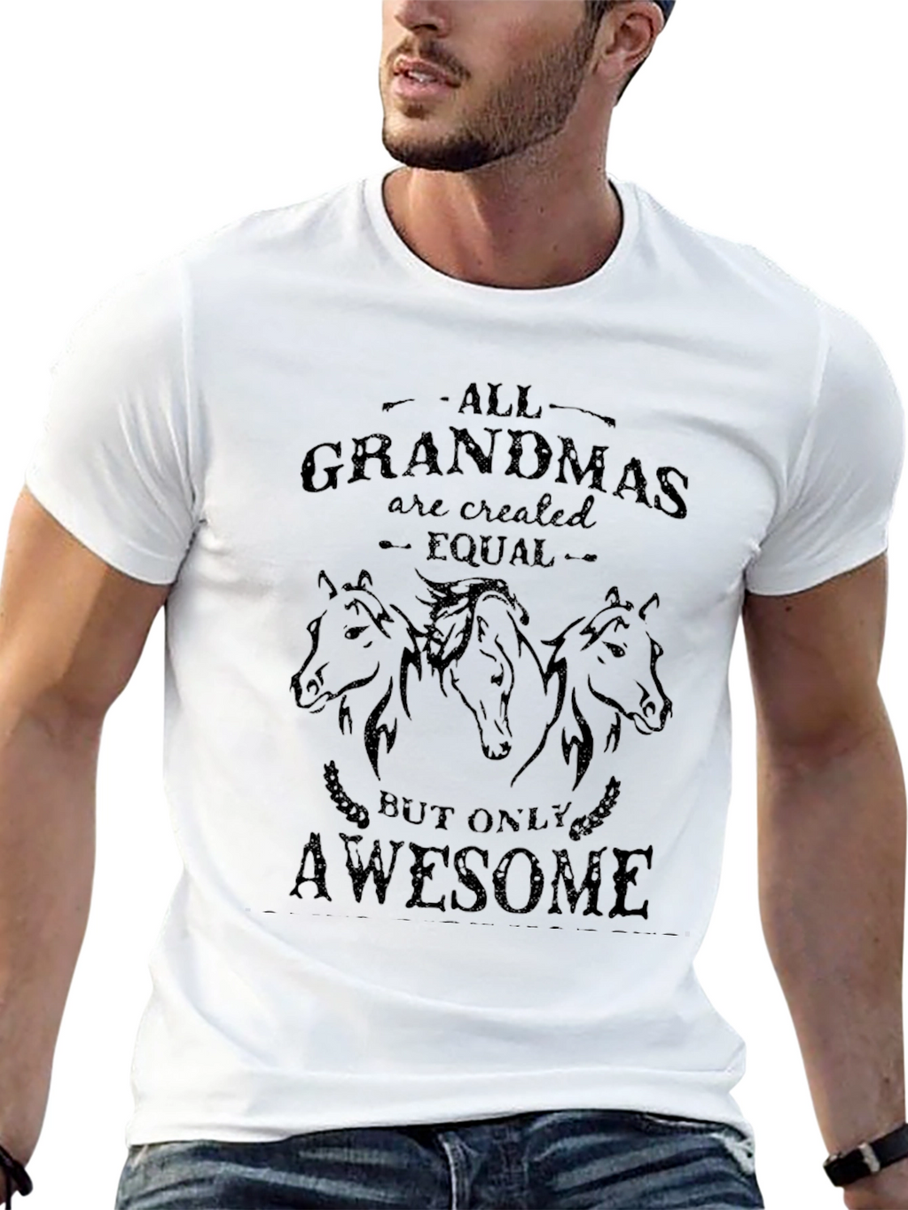 Awesome Grandmas Black Horse T-Shirt