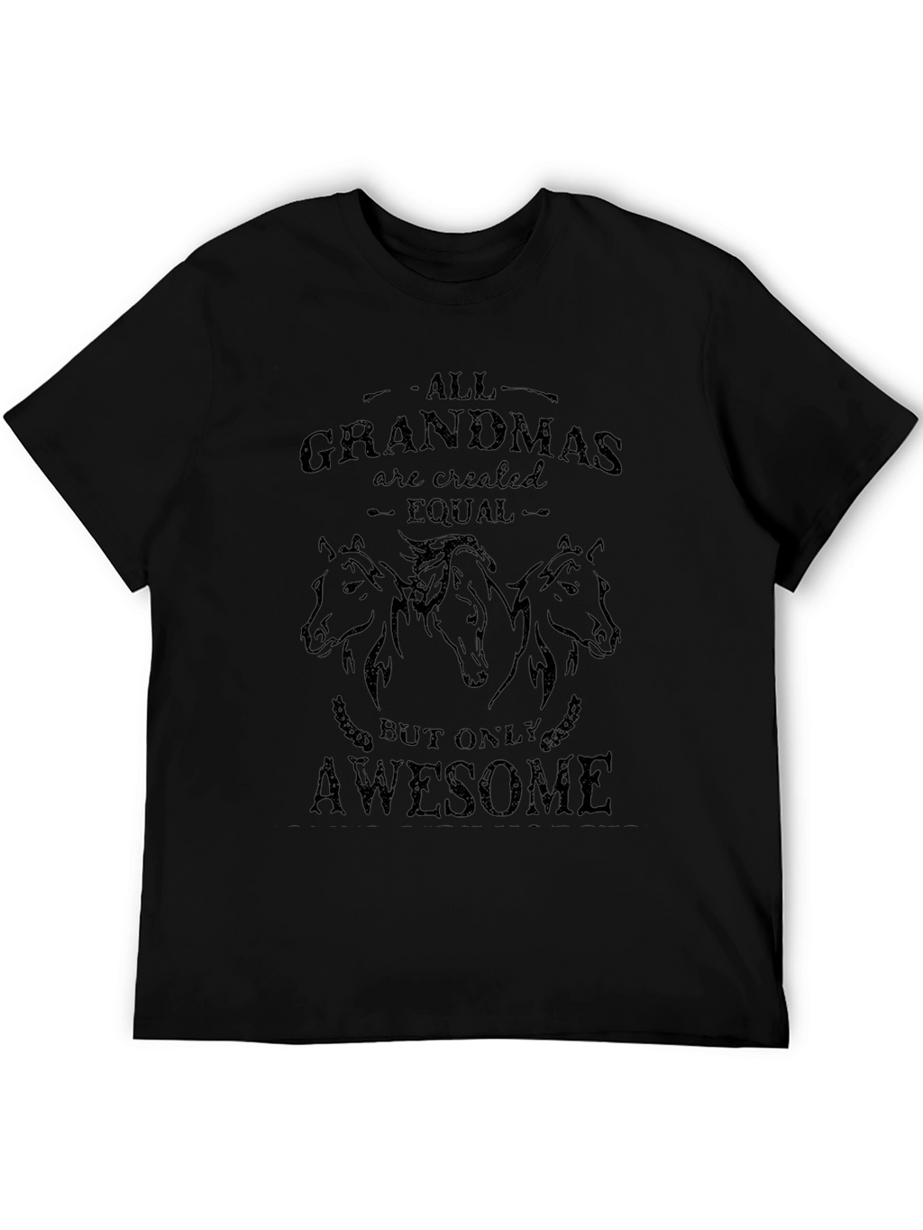Awesome Grandmas Black Horse T-Shirt