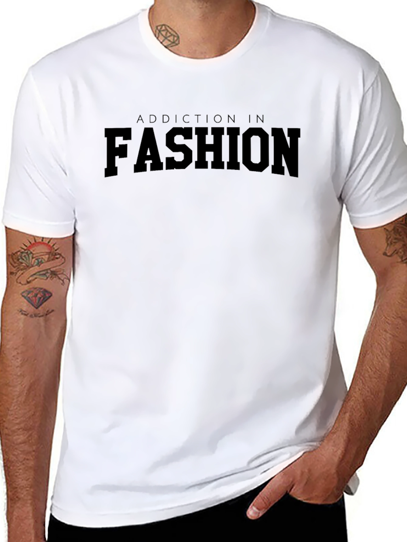 Addiction In Fashion Black Graphic Tee