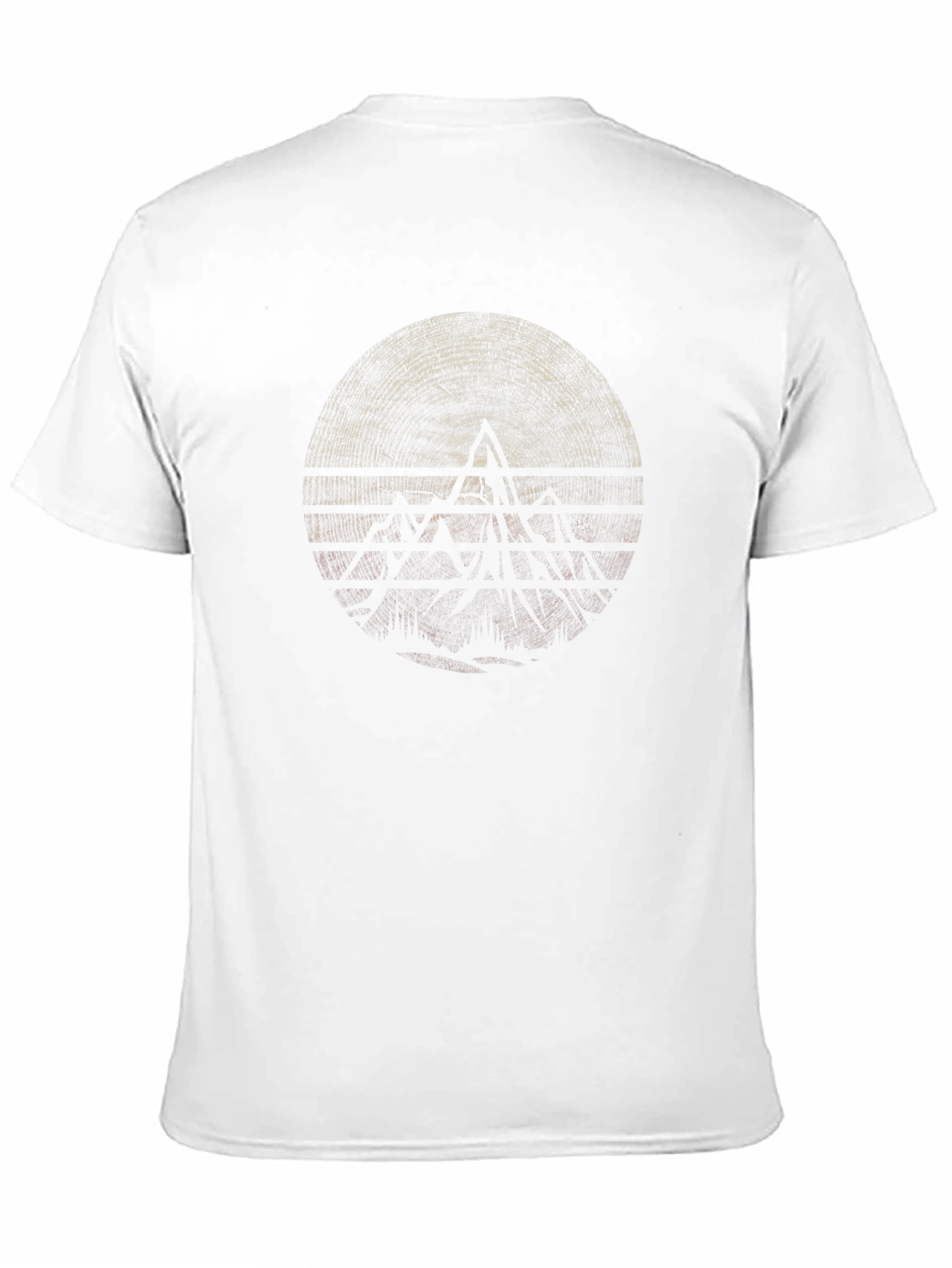 Abstract Geometric Graphic Tee - Black