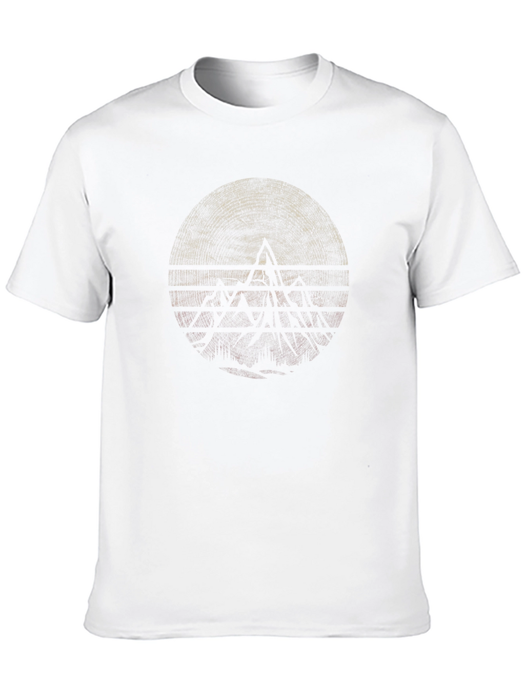 Abstract Geometric Graphic Tee - Black