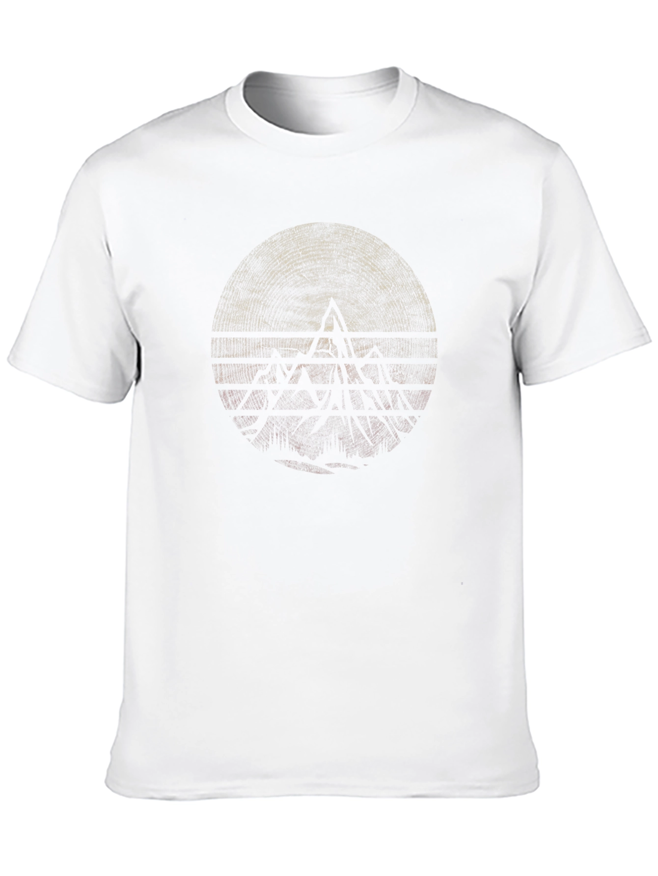 Abstract Geometric Graphic Tee - Black