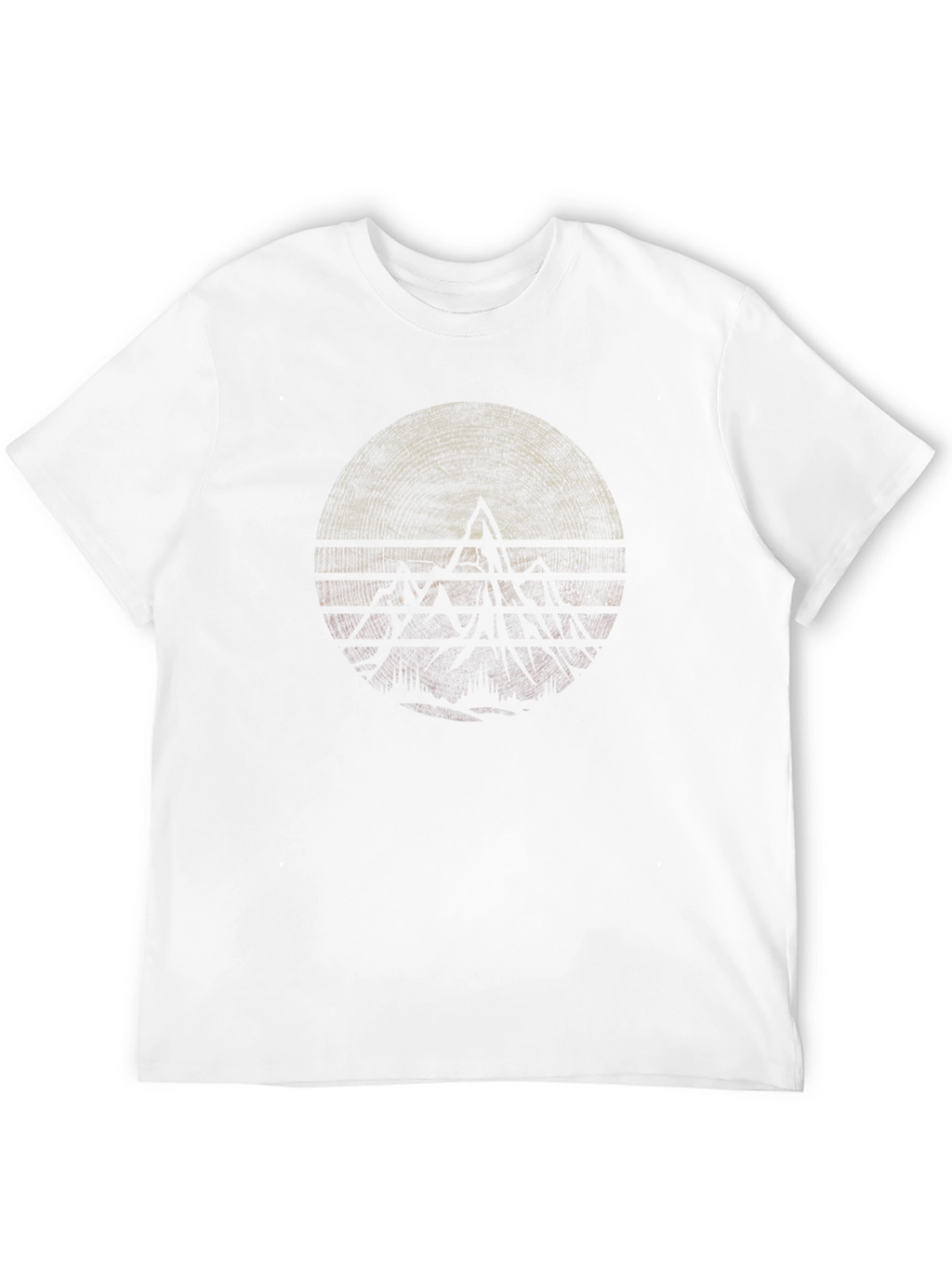 Abstract Geometric Graphic Tee - Black