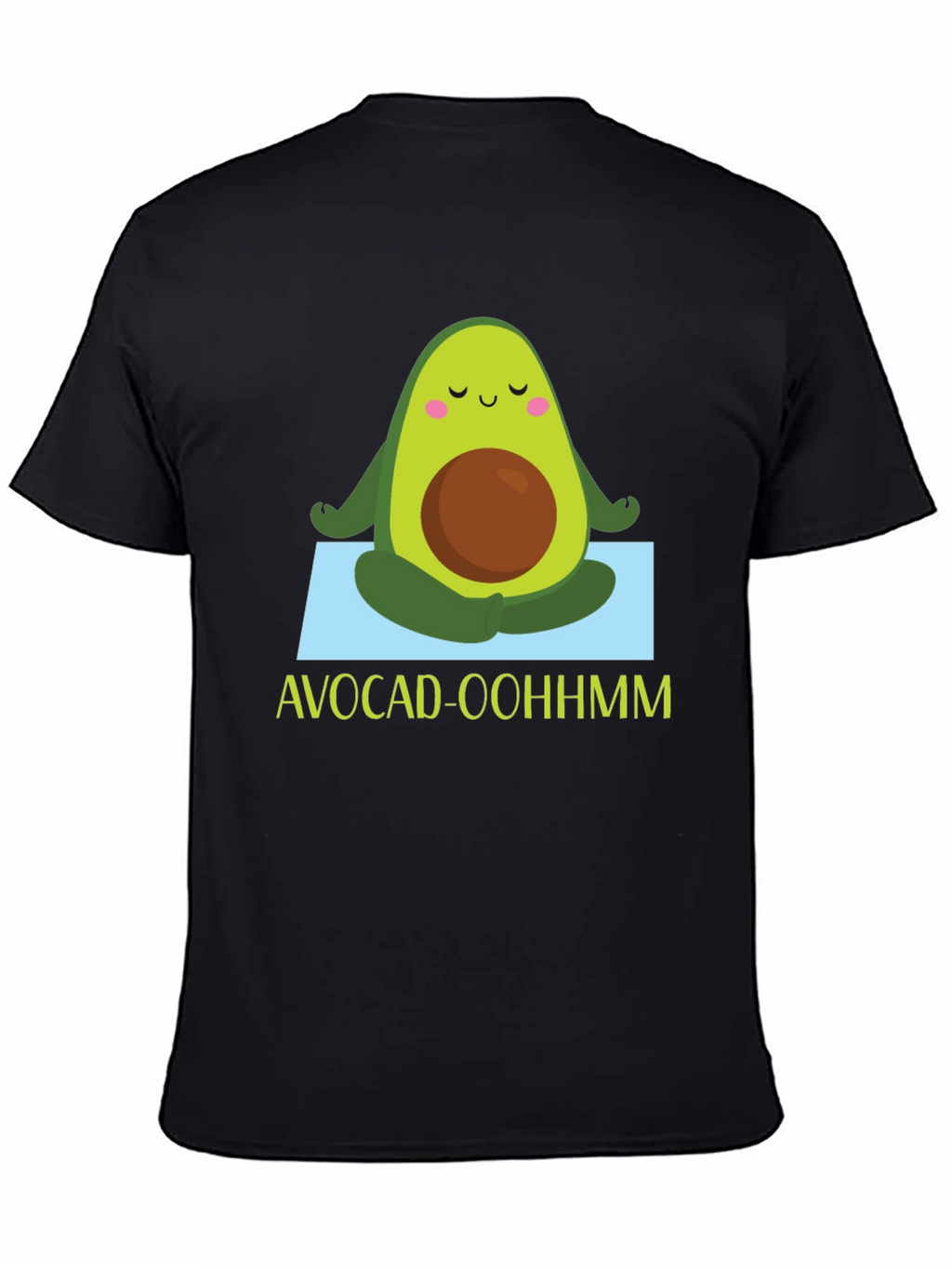 Avocado Yoga T-Shirt -  Avocad-Oohhmm Black Tee