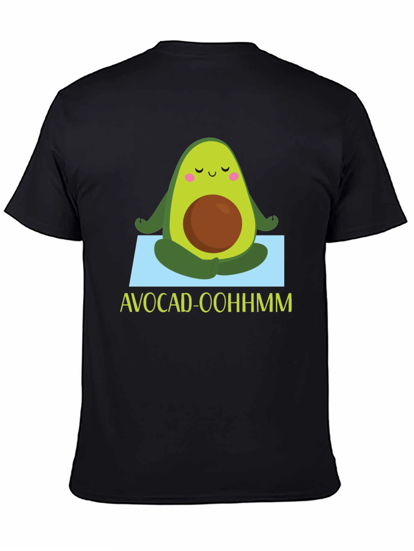 Avocado Yoga T-Shirt -  Avocad-Oohhmm Black Tee