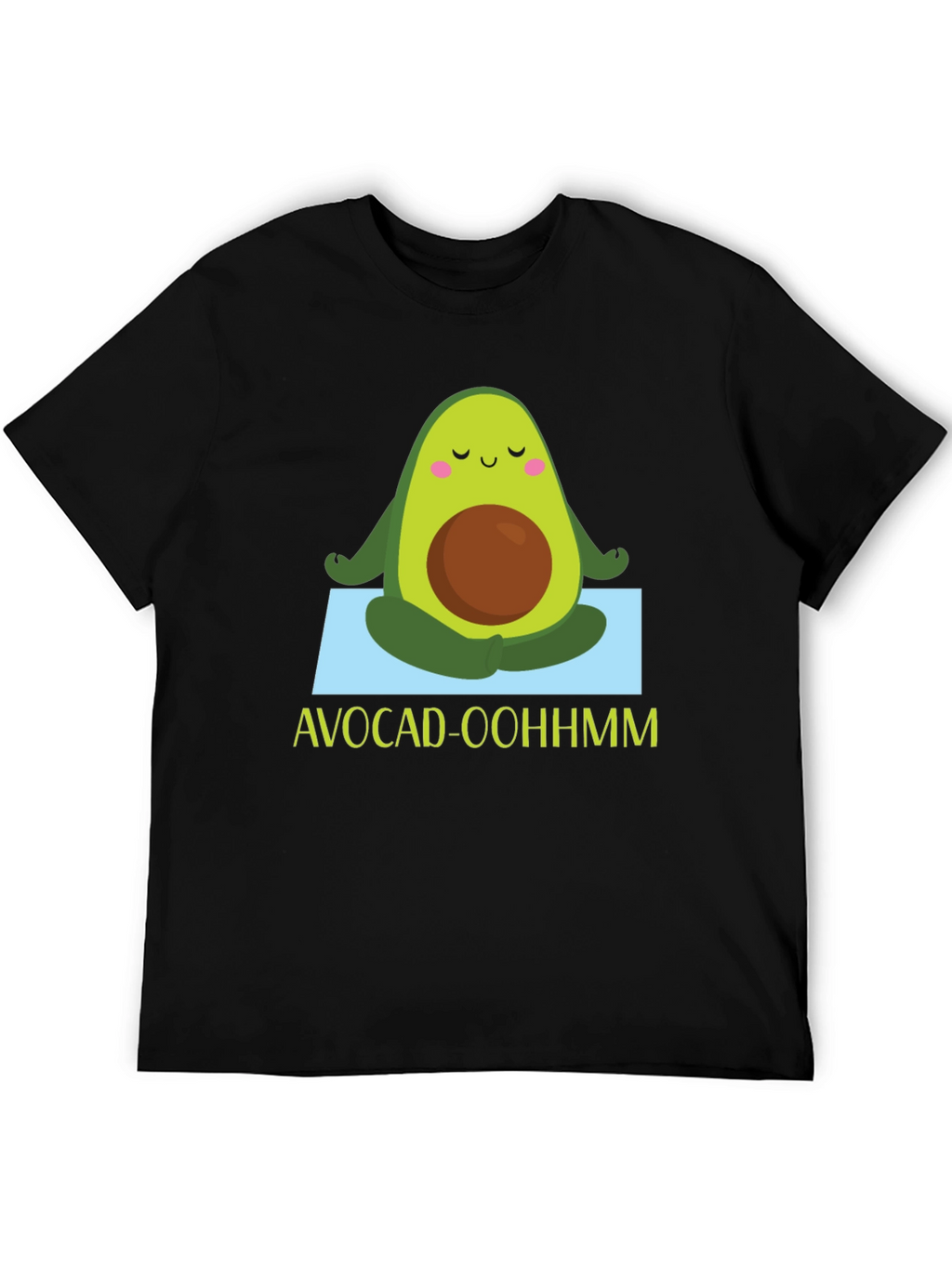 Avocado Yoga T-Shirt -  Avocad-Oohhmm Black Tee