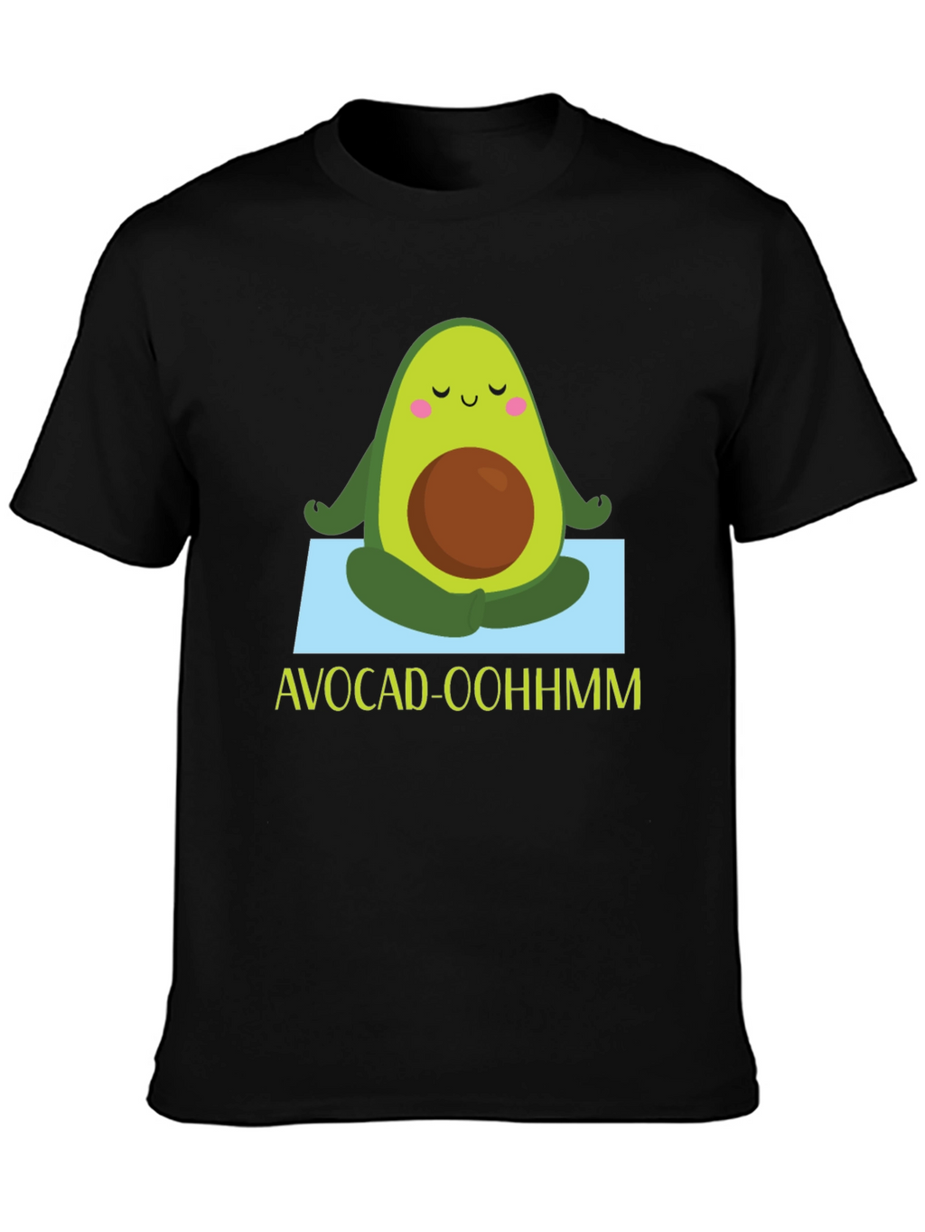 Avocado Yoga T-Shirt -  Avocad-Oohhmm Black Tee