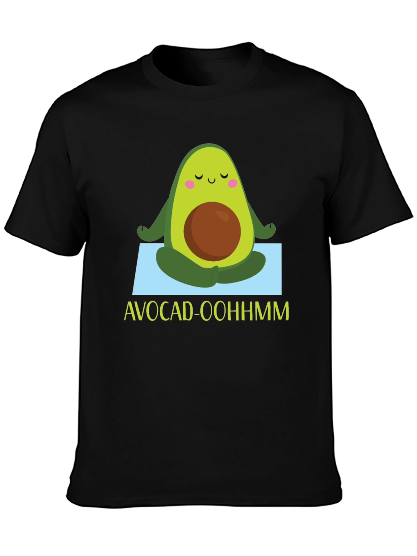 Avocado Yoga T-Shirt -  Avocad-Oohhmm Black Tee