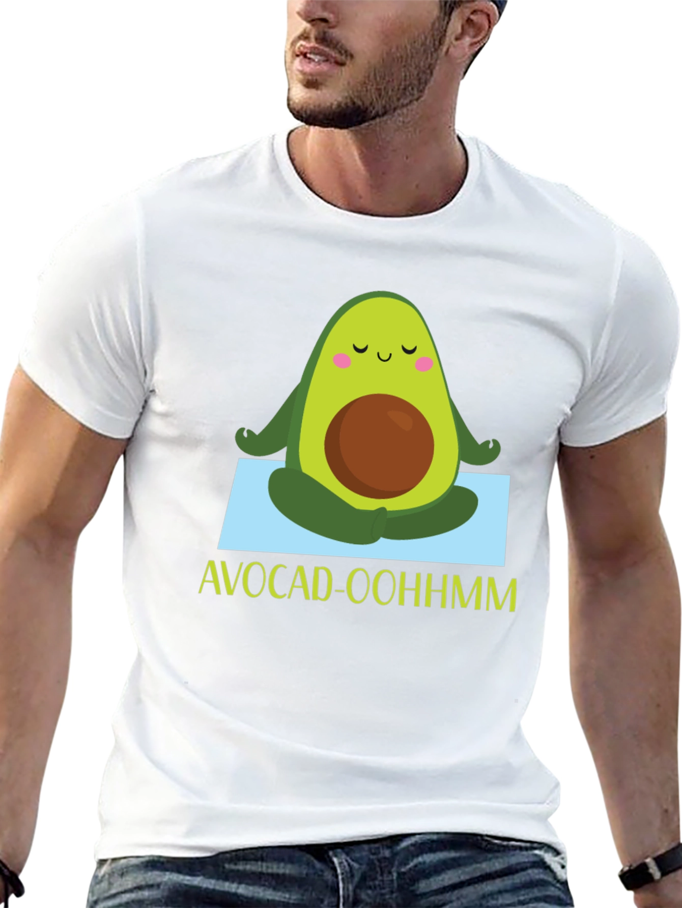 Avocado Yoga T-Shirt -  Avocad-Oohhmm Black Tee