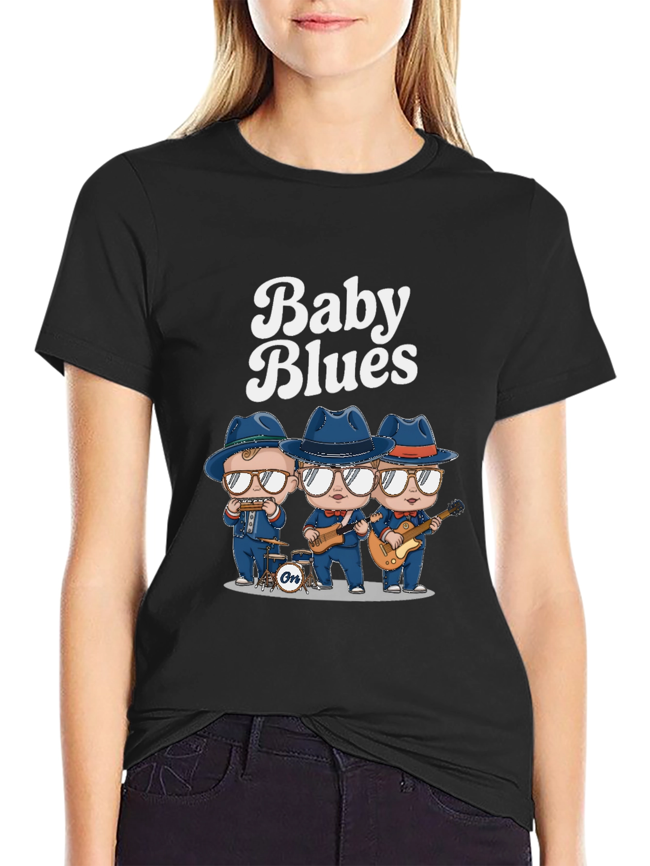 Baby Blues Band Tee - Cool Black T-Shirt