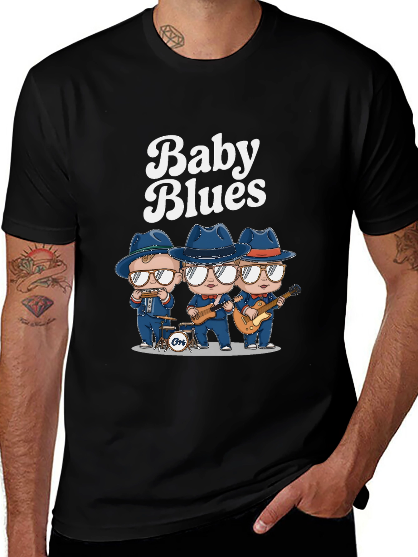 Baby Blues Band Tee - Cool Black T-Shirt