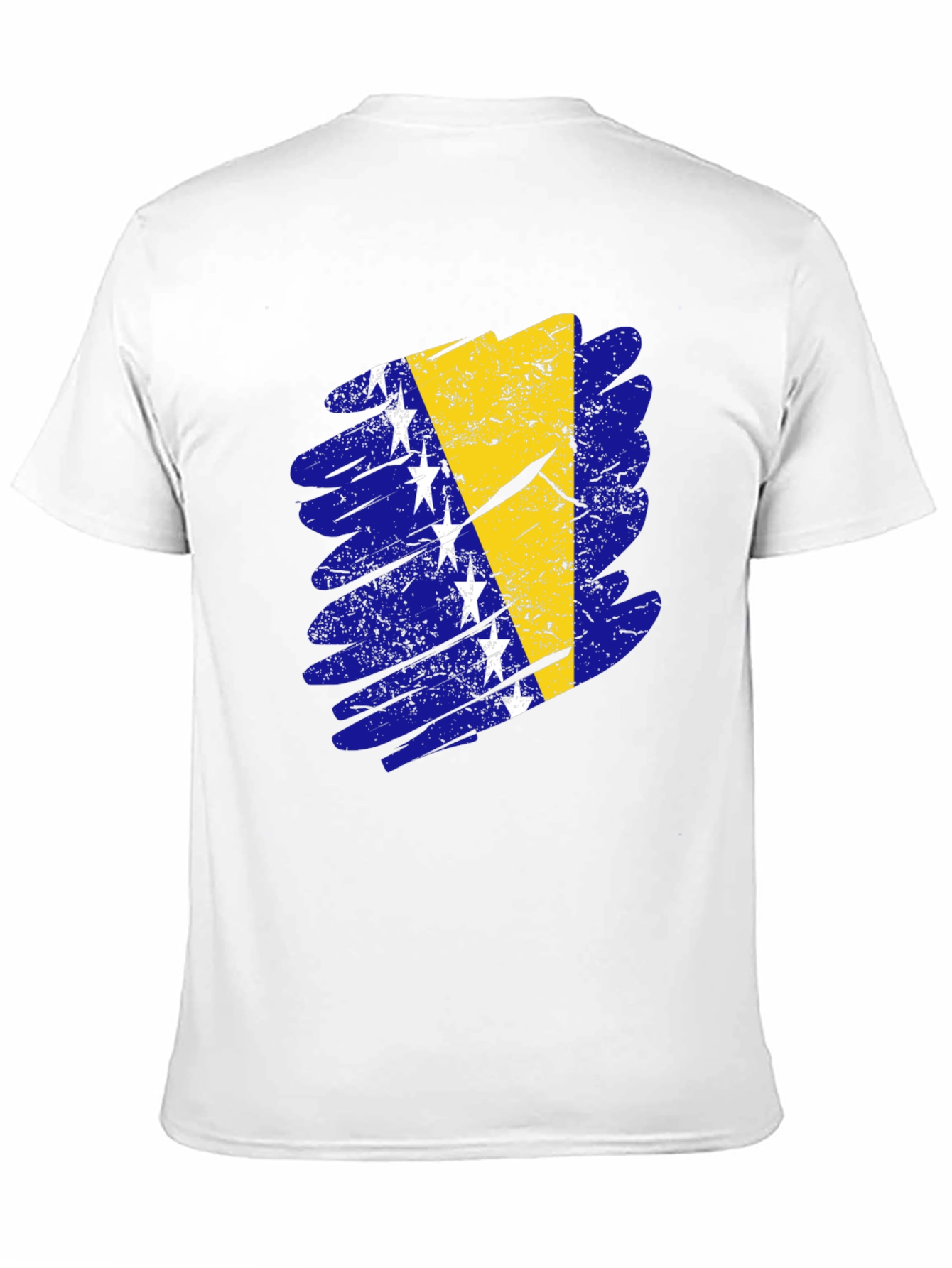Bosnia Flag T-Shirt - Distressed Design - Black