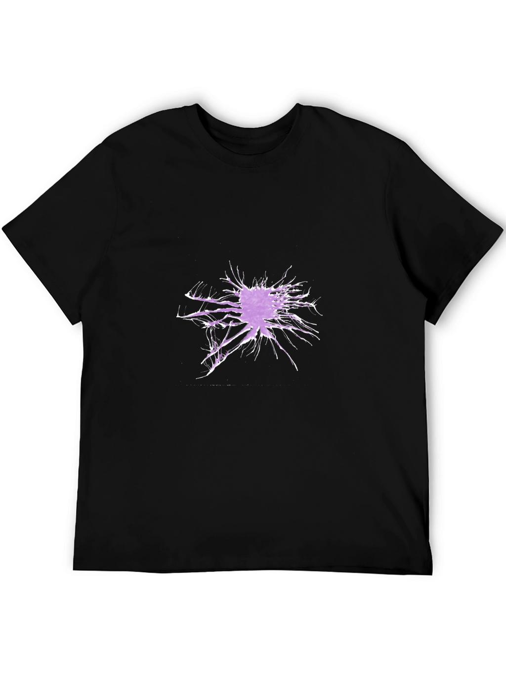 Abstract Splatter Graphic Black T-Shirt