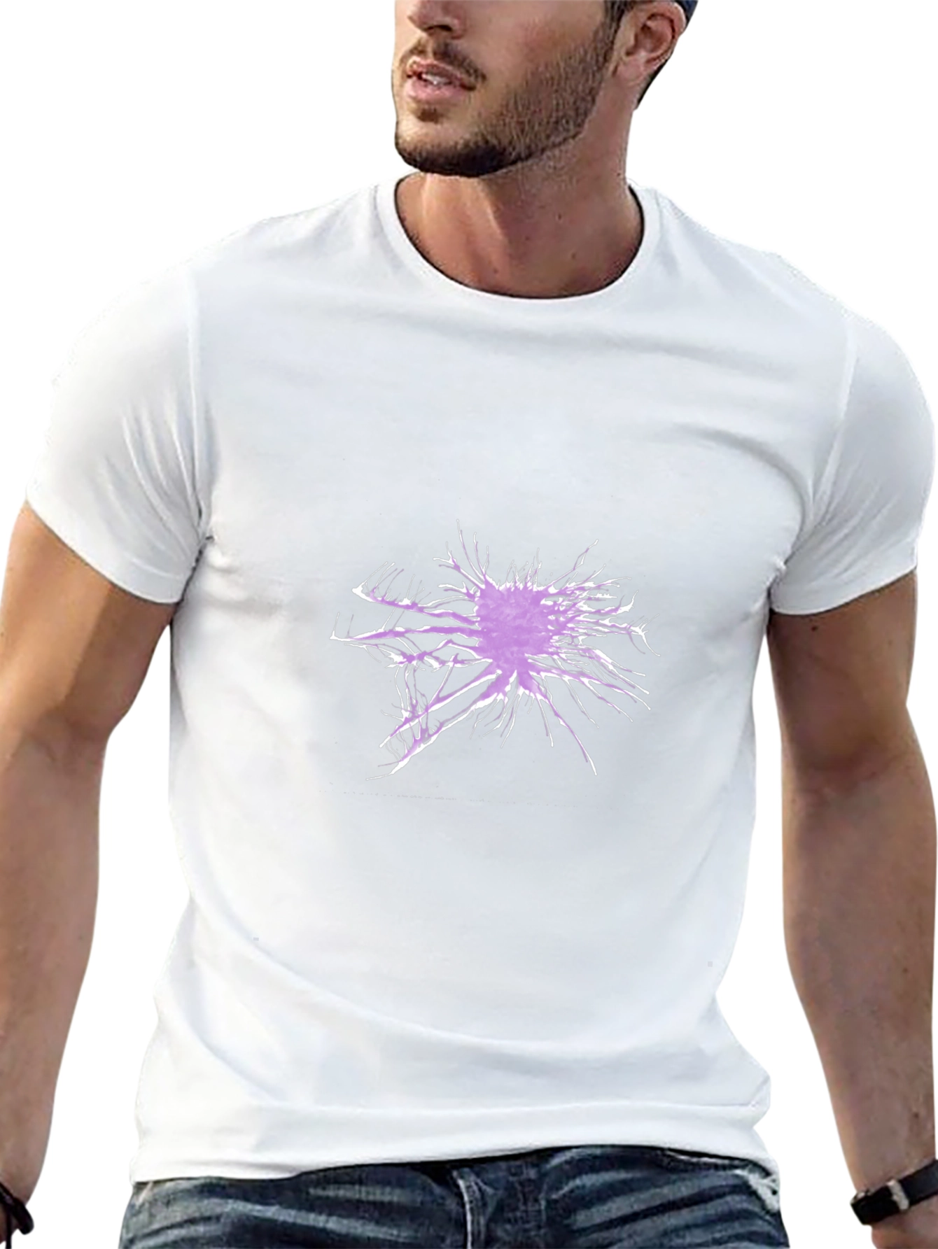 Abstract Splatter Graphic Black T-Shirt