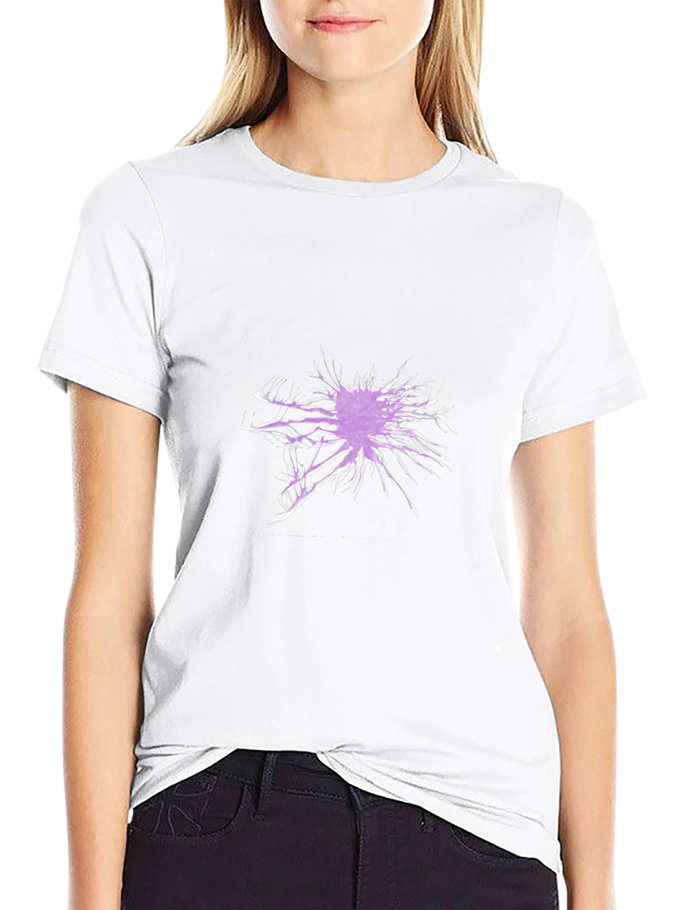 Abstract Splatter Graphic Black T-Shirt