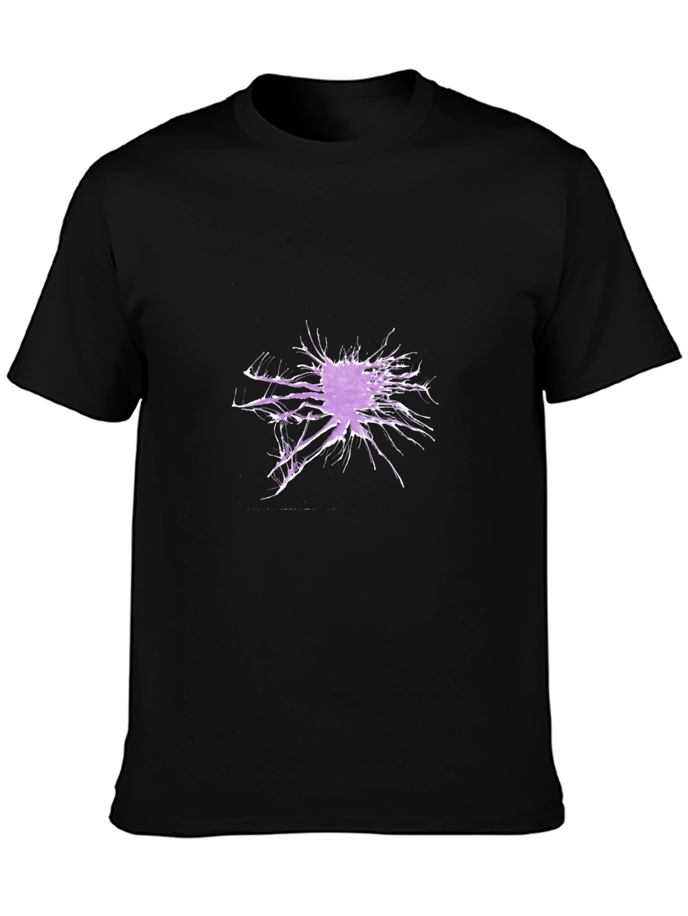 Abstract Splatter Graphic Black T-Shirt