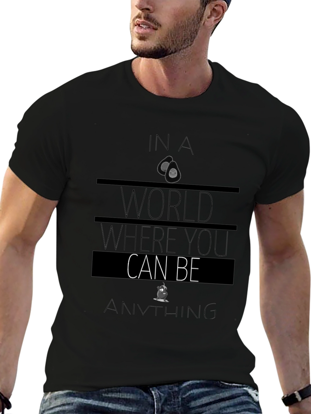 Avocado Be Anything Graphic Tee - Black