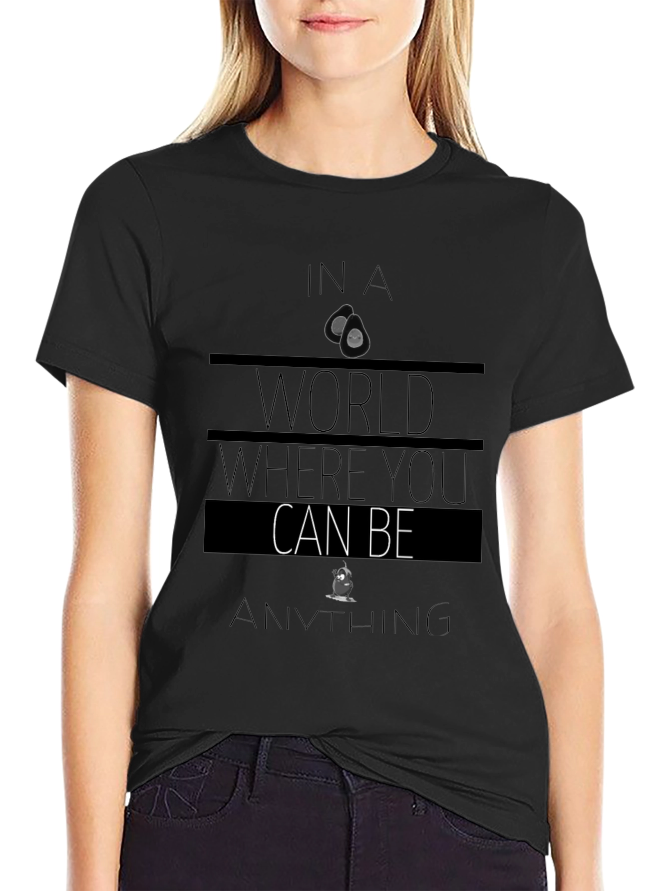 Avocado Be Anything Graphic Tee - Black