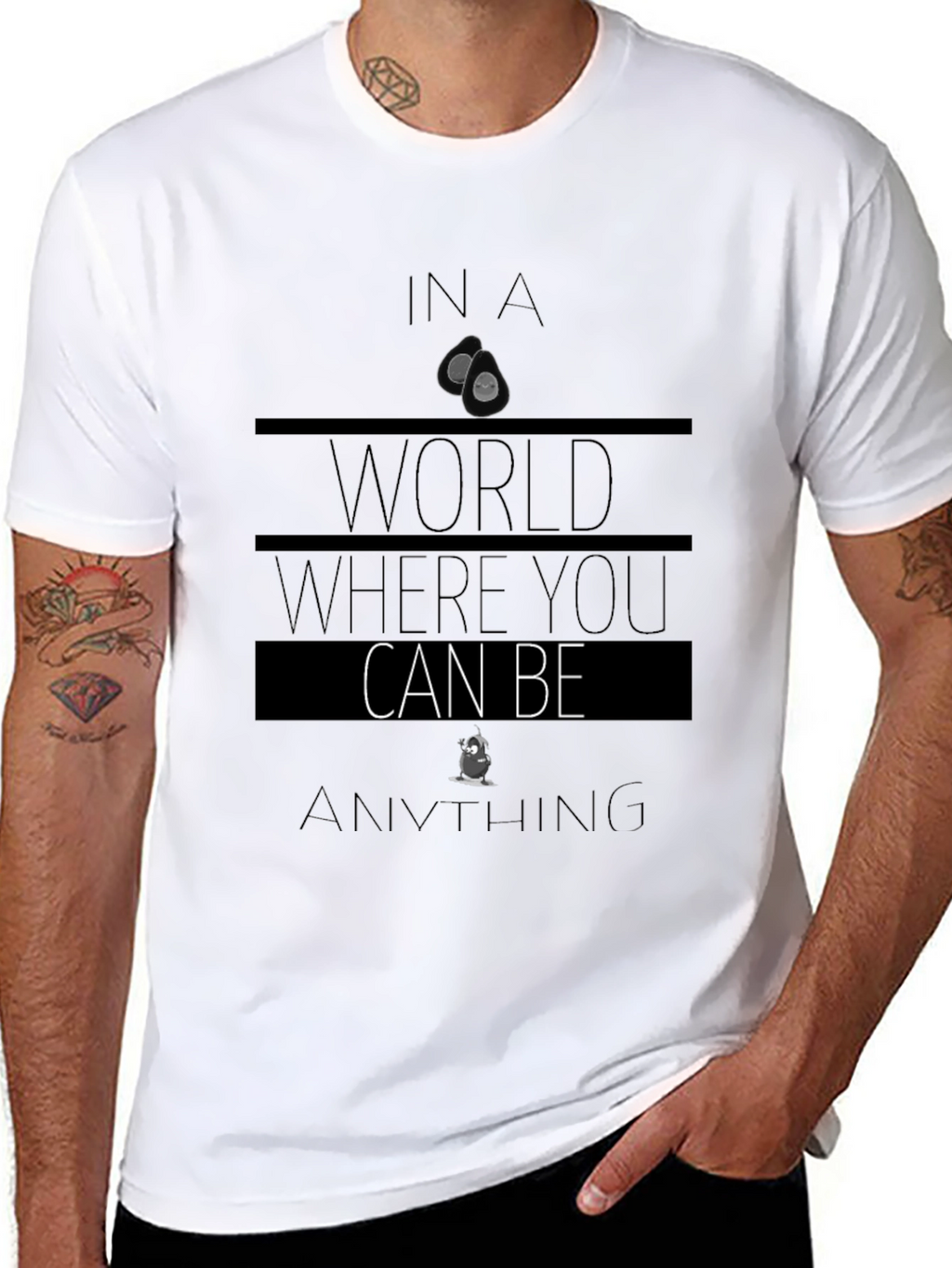 Avocado Be Anything Graphic Tee - Black