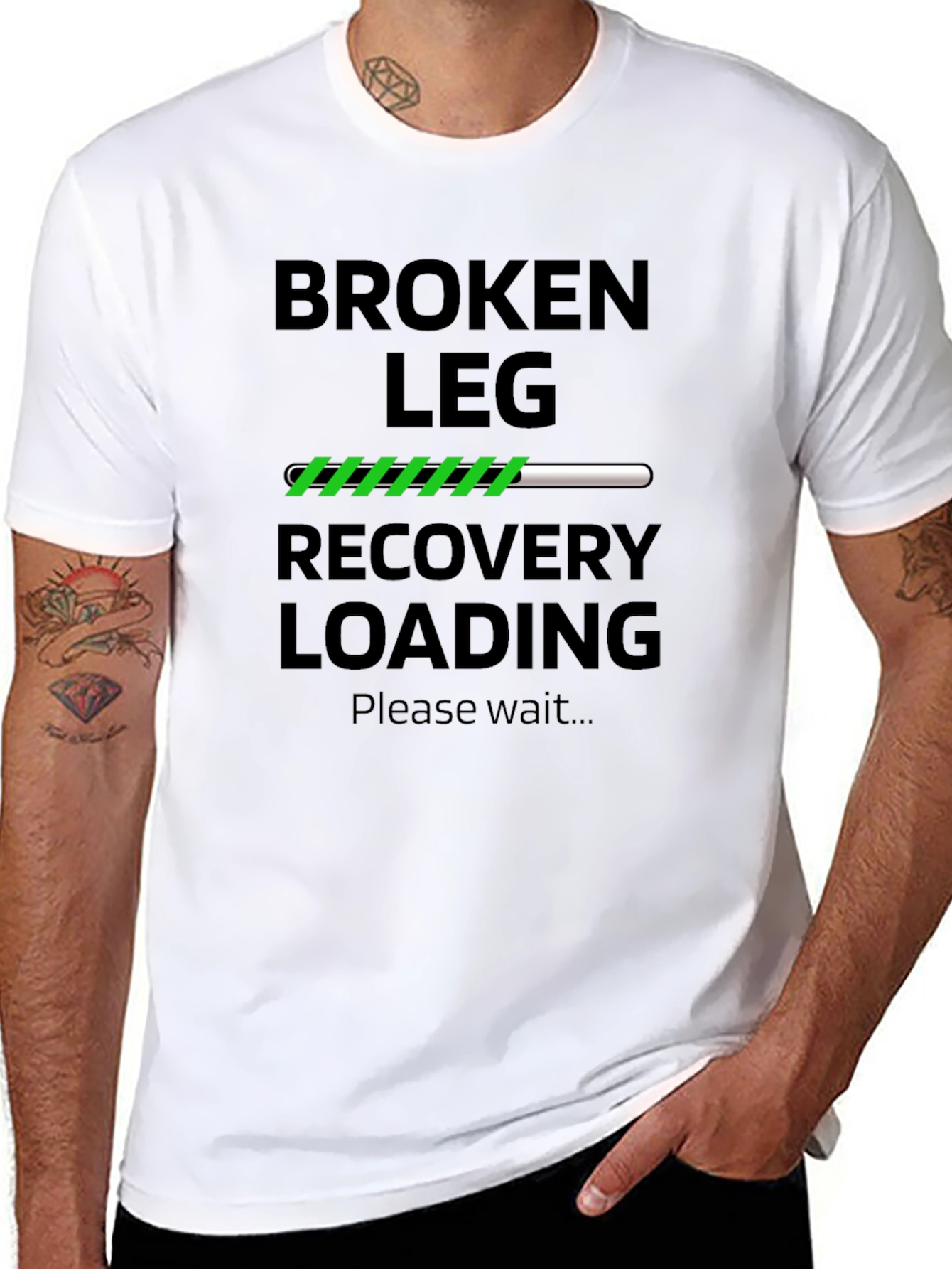 Broken Leg Recovery Loading T-Shirt