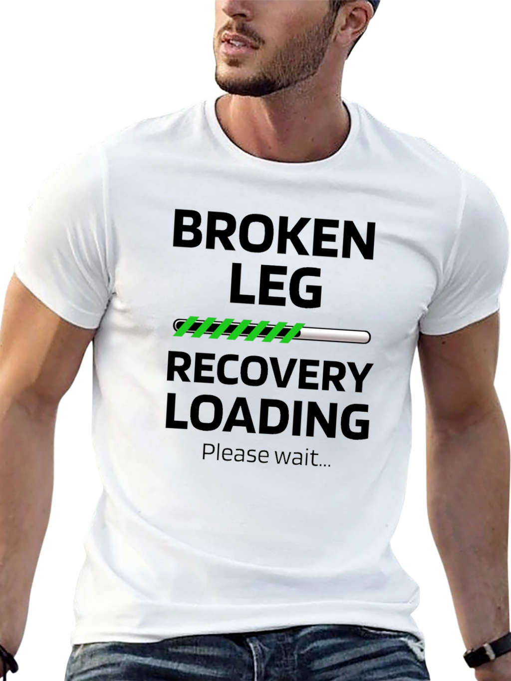 Broken Leg Recovery Loading T-Shirt