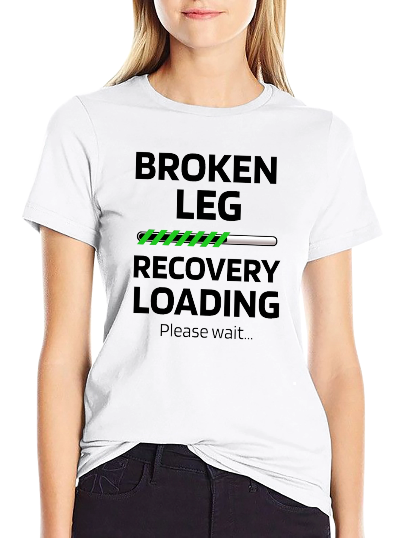 Broken Leg Recovery Loading T-Shirt