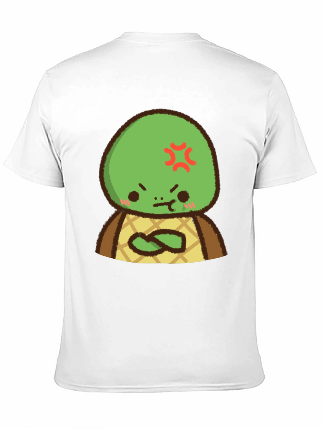 Angry Turtle Cartoon Graphic Tee - Black
