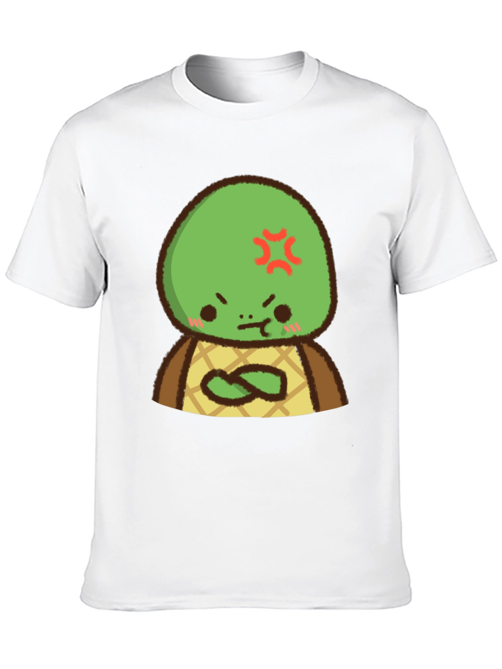 Angry Turtle Cartoon Graphic Tee - Black
