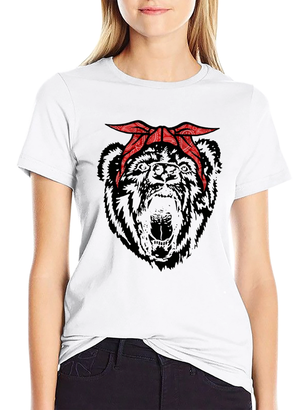 Bear Bandana Graphic T-Shirt