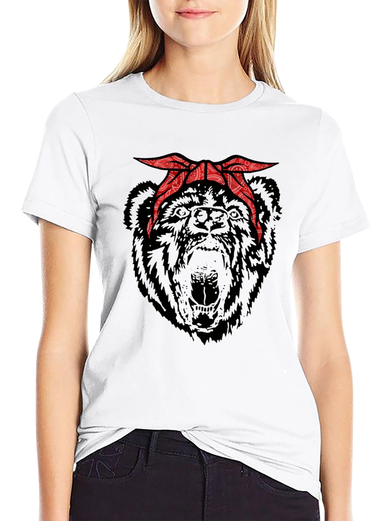 Bear Bandana Graphic T-Shirt
