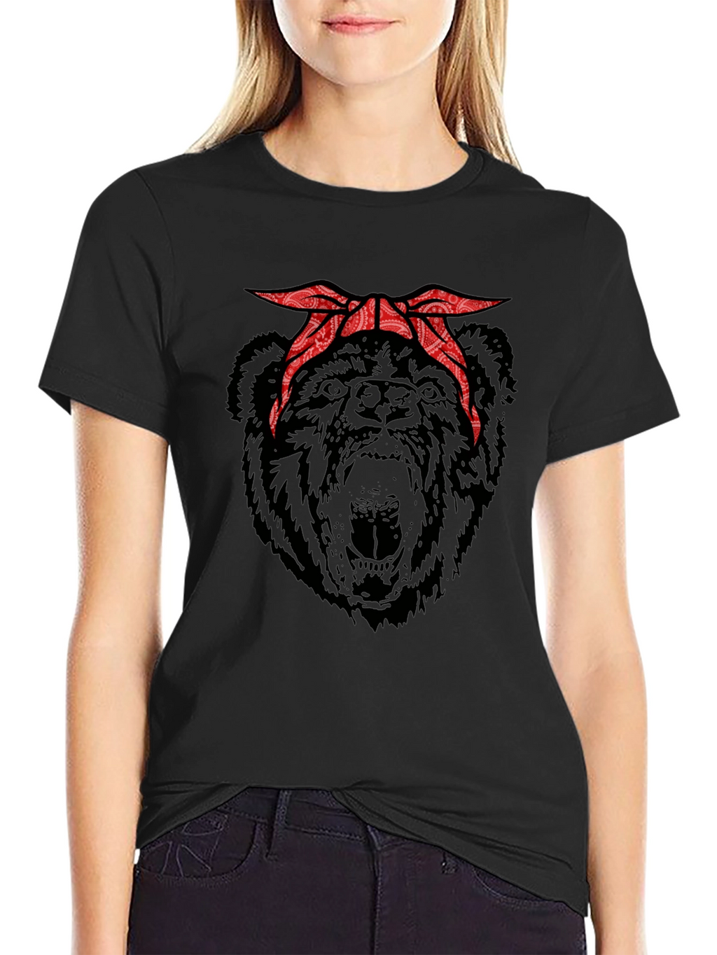 Bear Bandana Graphic T-Shirt