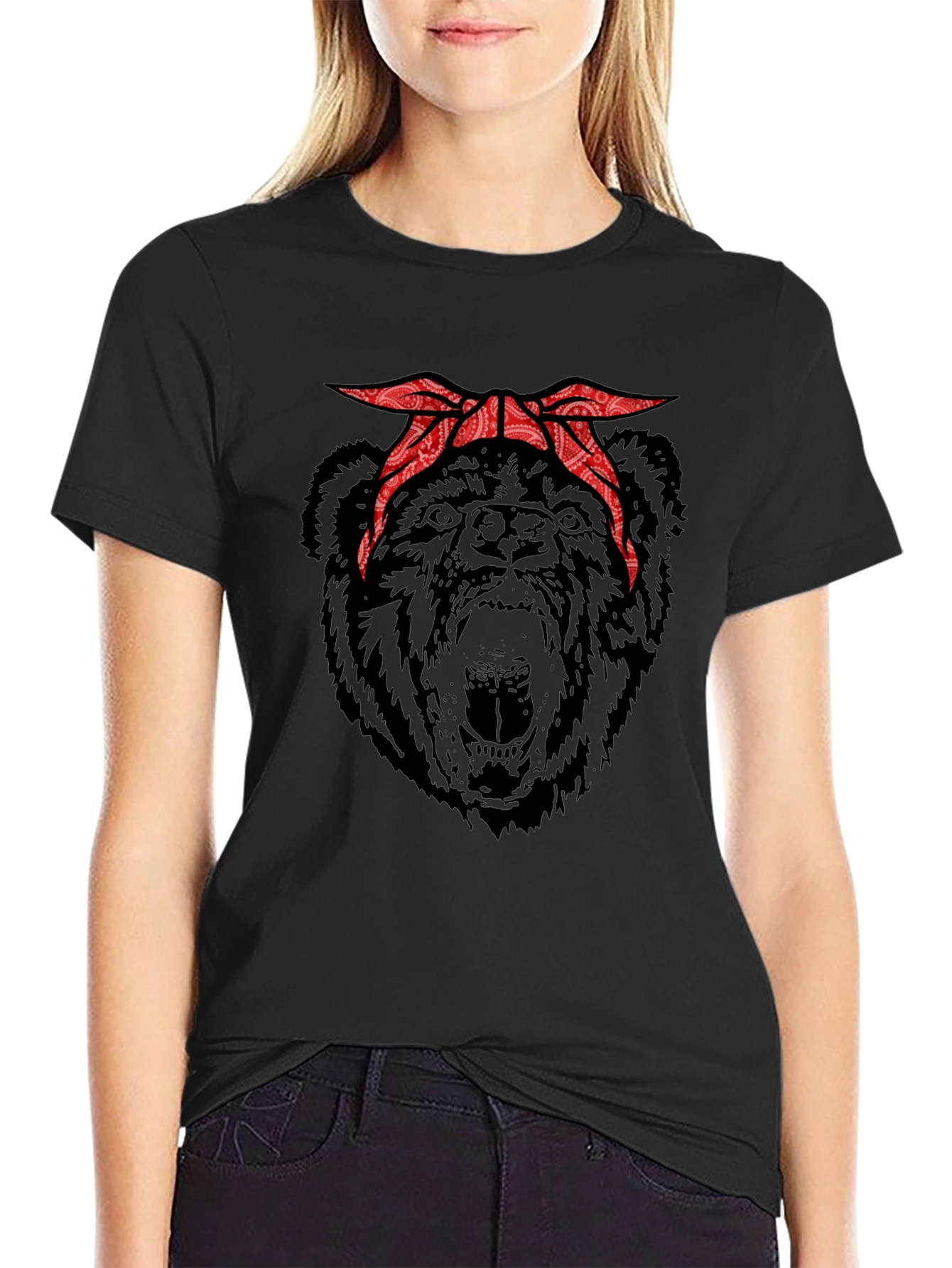 Bear Bandana Graphic T-Shirt